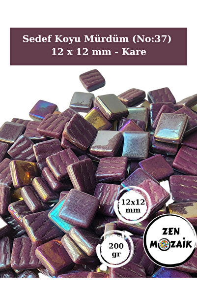 Zen Mozaik Sanatsal Mozaik Çalışmalarınız için 12x 12 mm Kare - Sedefli  Cam ...