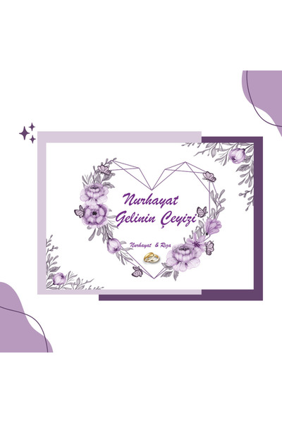 mycia İsimli Çeyiz Etiketi - A4 Ebat ( 29 Cm X 21 Cm) Kendinden Yapışkanlı - ...