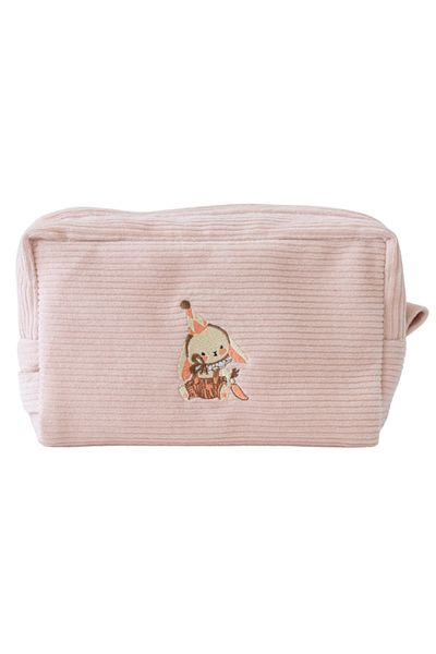 Mama Yoyo Baby&Kids Powder Colored Rabbit Embroidered Velvet Organizer Bag