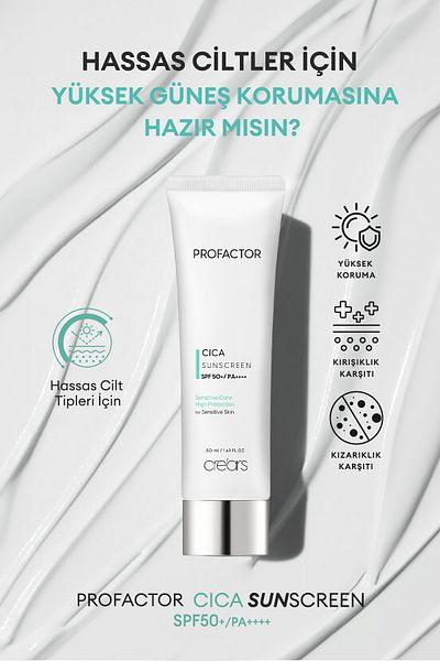 Cre'ars Sunscreen with Cica for Sensitive Skin Types Cre'Ars Profactor Cica Sunscreen Spf50+/Pa++++