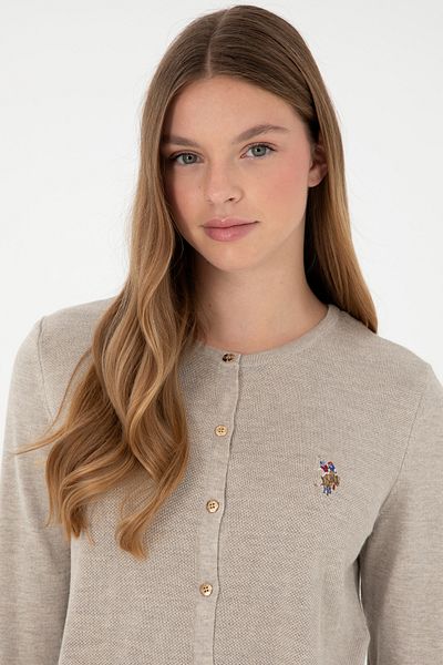 U.S. Polo Assn. Γυναικεία Πλεκτή Ζακέτα Stone Melange Basic 50288991 -VR225