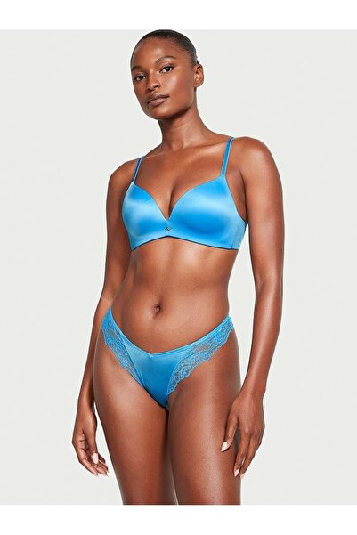 Victoria's Secret Gül Dantelli Derin Bacak Kesim Tanga