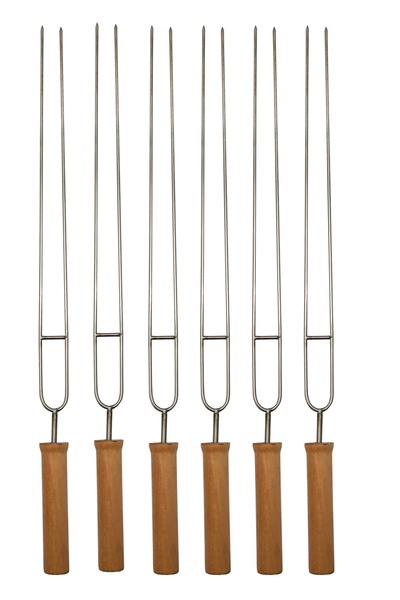 Meaty Cheesy Çatal Uçlu Barbekü Mangal Şişi (62 cm) - 6 Adet