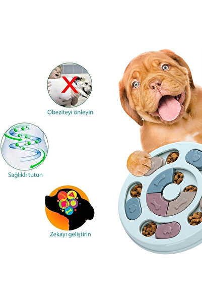 Soillium Kedi ve Köpekler İçin Yavaş Yeme Mama Kabı Bulmaca Mama Kabı Eğlenceli ve Sağlıklı Beslenme