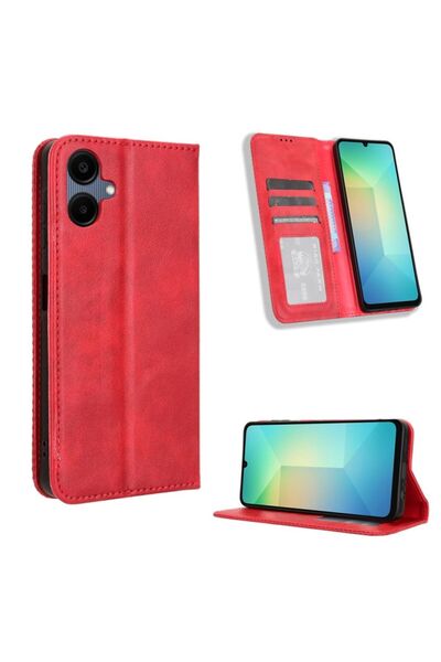 Rivor Samsung Galaxy A06 Uyumlu Kılıf Kamera Korumalı Kapaklı Kartlıklı Cüzda...