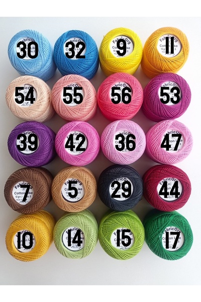 fabricorg Cotton Like Etamin-kanaviçe 20'li Iplik Seti 4 (10 Gr-no.8)