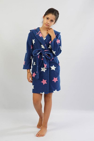 VİENETTA Rochie pentru fetiță din lână cu glugă Indigo C1T0N3O181