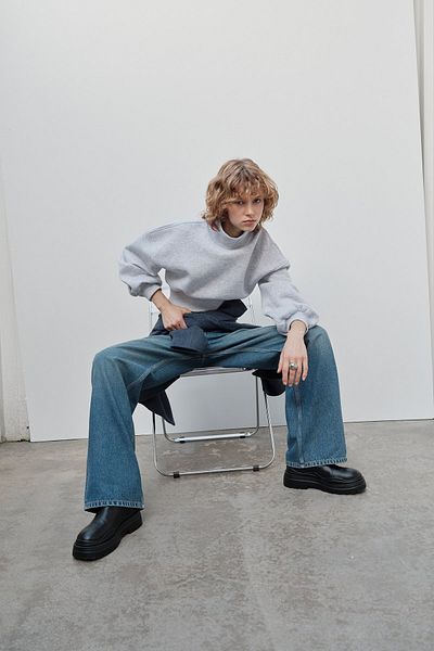 VATKALI Crop Oversize Sweatshirt