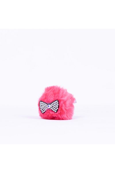 Bimotif Pompom hair cap with rhinestones, red