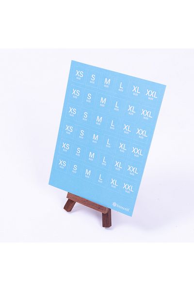 Bimotif Size measurements sticker set, Blue, A5 2 sheets