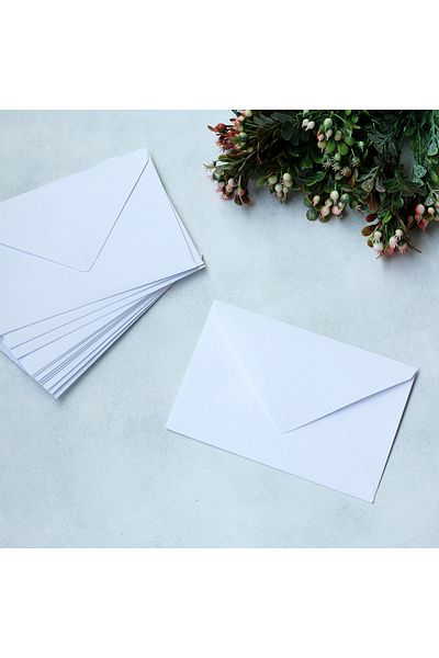 Bimotif 10,5x15,5 cm Λευκός Φάκελος Θήκη Καρτ ποστάλ - 2 Τεμάχια