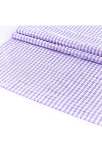 Bimotif Βαμβακερό ύφασμα Gingham 1 μέτρο, λιλά πλάτος 150 cm