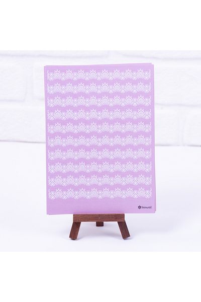 Bimotif Lila sticker set with lace motif, A5 2 sheets
