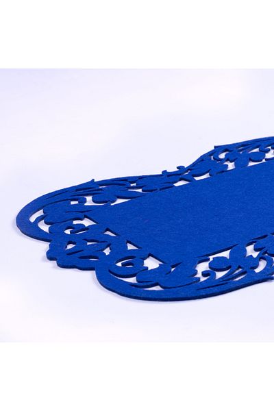 Bimotif Αμερικάνικη σέρβις από τσόχα Navy Blue, λουλούδι - 27x44 cm 2 τεμ