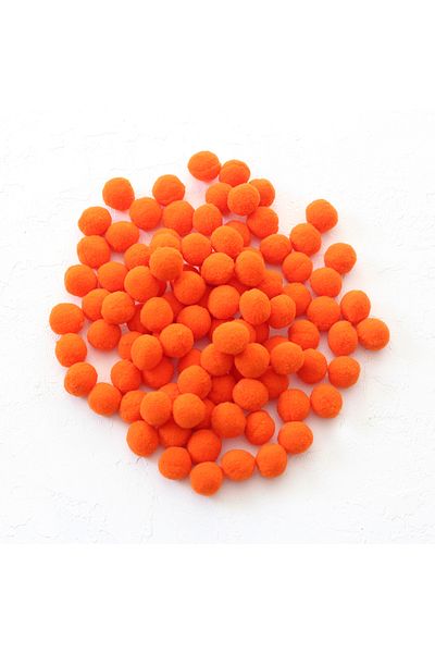 Bimotif Πορτοκαλί Λούτρινο Πομπόν - 2,2 cm, 20 Μονάδες