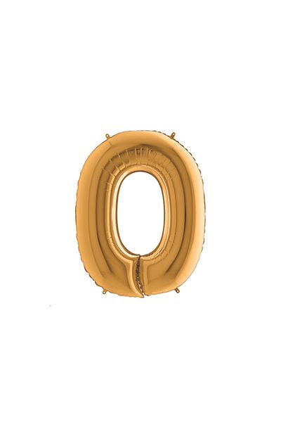 Bimotif Letter foil balloon, gold color glossy, 102cm Letter O 1 piece