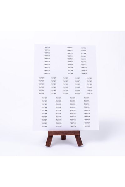 Bimotif Set of stickers written "T e s t e r", A5 2 sheets