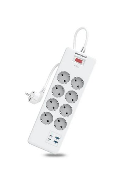 HONEYWELL مقبس محمي من 8 قطع - 2xType-C 2xUSB-A HC 000052
