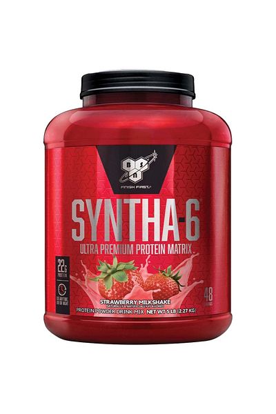 BSN Syntha-6 Whey Protein, Strawberry Milkshake, 5 LB