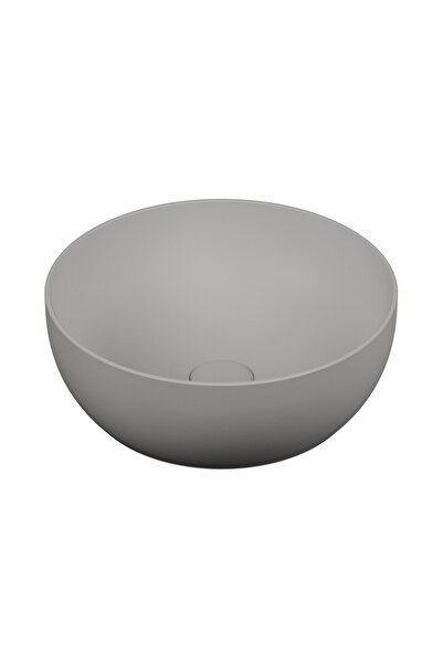 VitrA Outline Çanak Lavabo 5992B476-0016 Yuvarlak, 40x40, Mat Taş Gri