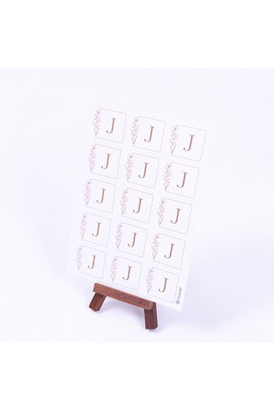 Bimotif Wedding, Wedding Alphabet Letter Set, Letter J, 3.5 cm 30 pcs