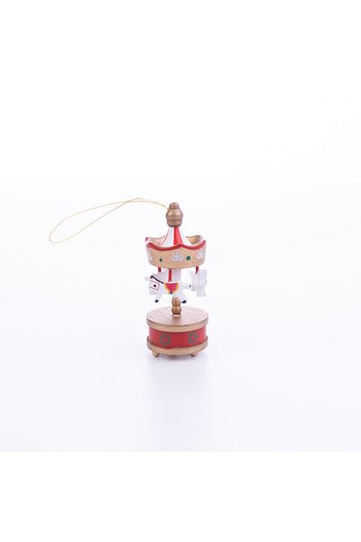 Bimotif New Year's ornament carousel, 8.5 cm, Red and Bronze 1 piece