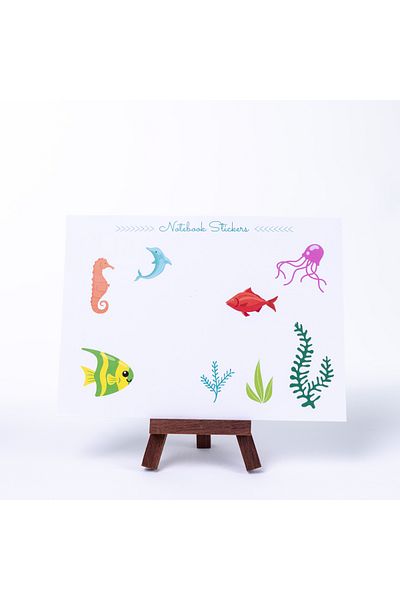 Bimotif Colorful notebook sticker set, underwater, A5 2 sheets