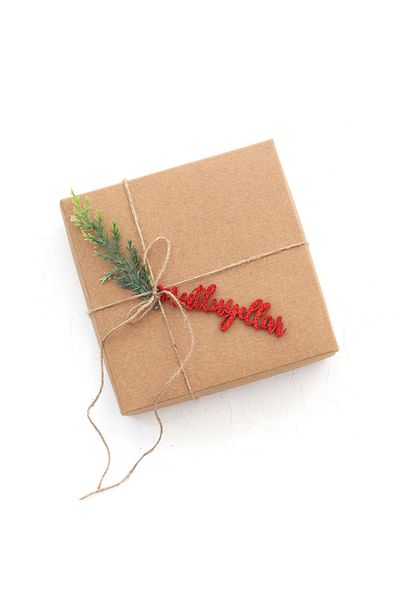 Bimotif Felt Happy New Year, Glitter Red 2 Pieces