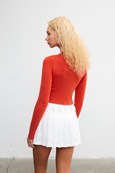 VATKALI Pulover crop de bază cu gât înalt