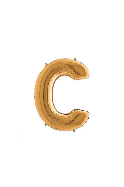 Bimotif Folio balloon with letter, gold color glossy, 102cm Letter C 1 piece