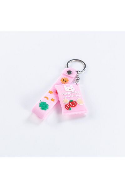 Bimotif Pink Colored Candy Silicone Keychain