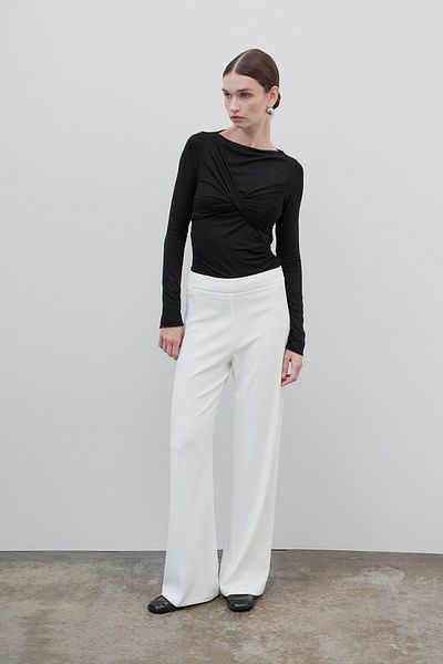 VATKALI High Waist Straight Cut Trousers