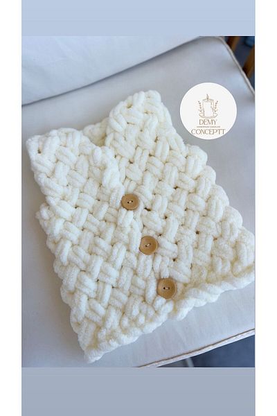 Alize Puffy Cream Colored Puffy Baby Vest