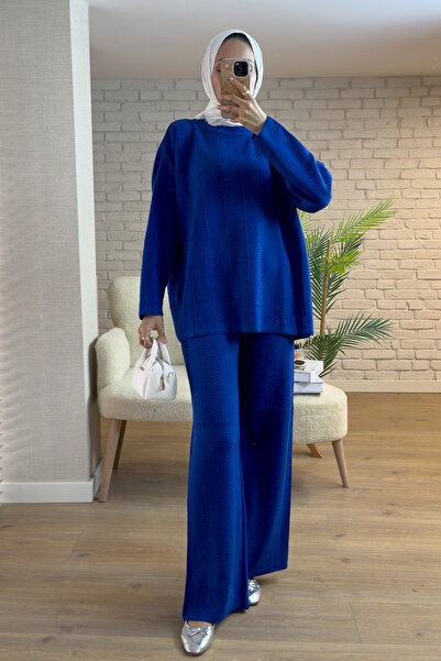 Salih Çelebi Σετ Πλεκτών με Ριγέ Σχέδια Saks 7113