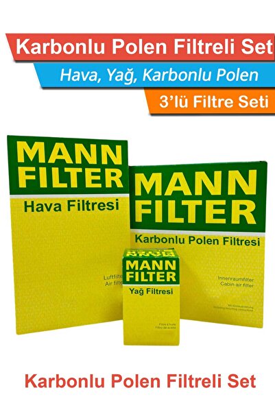 Mann-Filter BMW 5 Serisi F10 5.20d B47 Motor MANN Filtre Seti 2014-2016 Hava+...