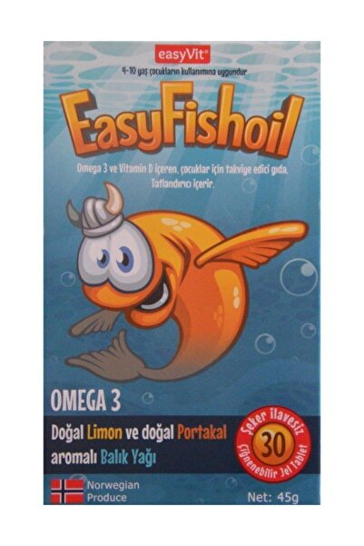 Easy Fishoil EasyFishoil Omega 3 Çiğnenebilir 30 Adet Jel