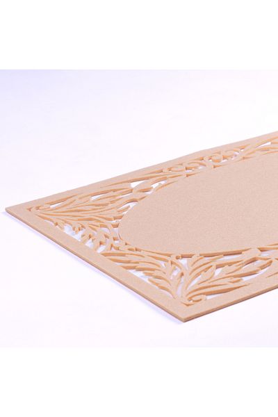 Bimotif Serviciu American Pâslă Bej, Ramă - 29x45 Cm 1 Buc