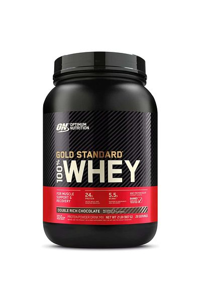 Optimum Nutrition Gold Standard 100% Whey Protein, Double Rich Chocolate, 2 LB