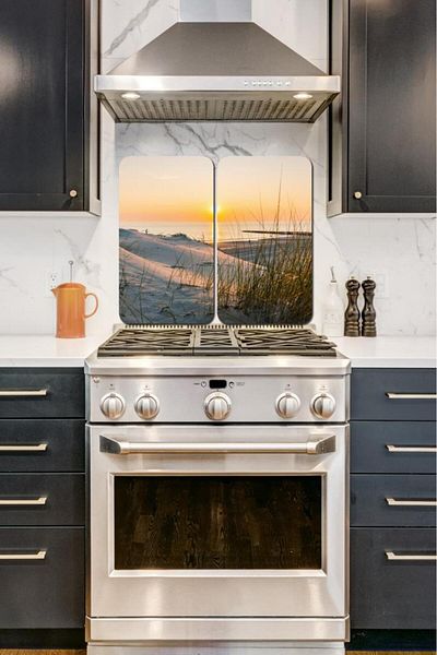 Saban Baltic Sunset for 2-Piece 30X52 cm Glass Stove Protector 4-Piece Stoves