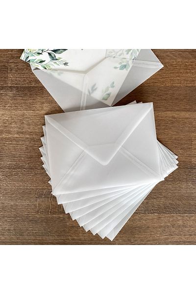 Bimotif White Transparent Envelope, 7X9 cm 100 Pcs