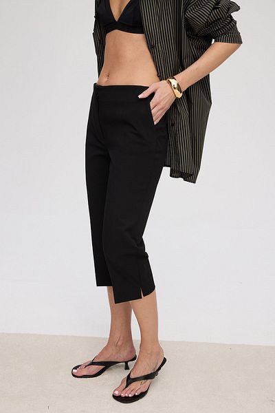 VATKALI Slit leg capri pants