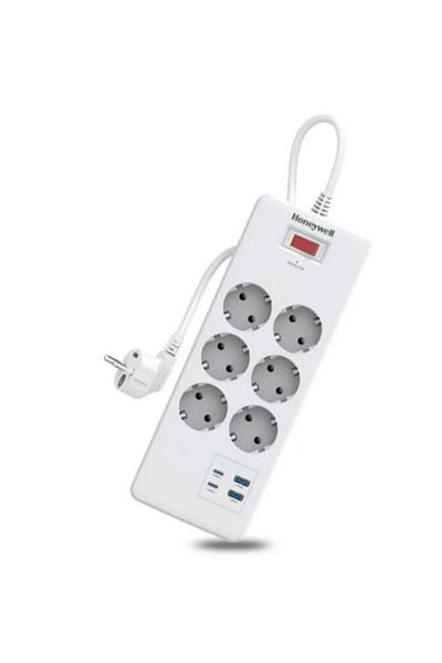 HONEYWELL 6 مقابس محمية بالتيار - 2xType-C 2xUSB-A HC 000047