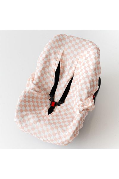 Mama Yoyo Baby&Kids 100% Organic Muslin Car Seat Cover Powder Dama