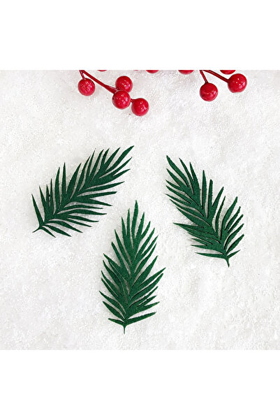 Bimotif 10x5 εκ. 2 τεμάχια στολίδι από τσόχα και φύλλα πεύκου