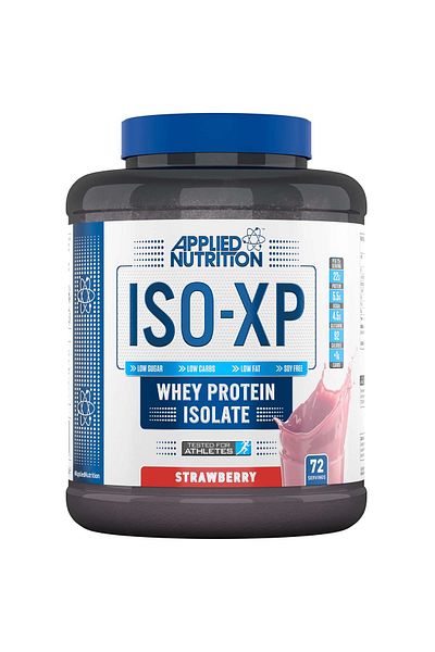 applied nutrition بروتين مصل اللبن المعزول بنسبة 100% من ISO-XP، بنكهة الفراولة اللذيذة، 1.8 كجم