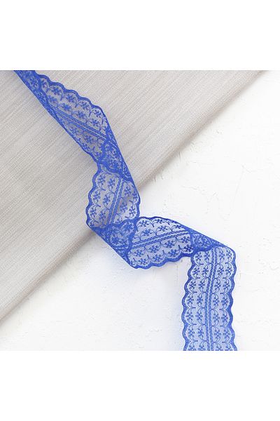 Bimotif Μπλε δαντέλα Saks - 1 μέτρο, πλάτος 4,5 cm