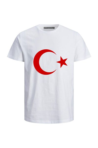Efendioğlu Design Tricou pentru bărbați, din bumbac, cu steagul imprimat, pentru adulți