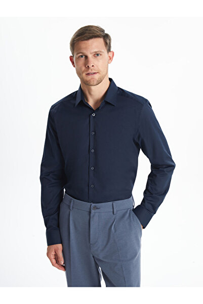 LC Waikiki Сlim Fit довгий рукав поплін чоловіча сорочка