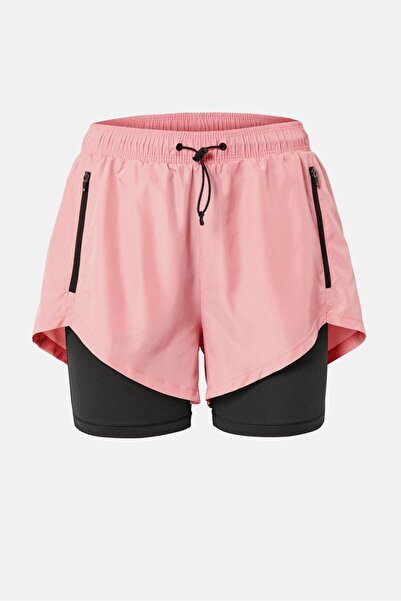 Tchibo Women Sportswear Fit Solid Training Shorts, Pink