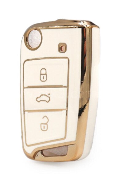 Uzman Carcasa Nano de inalta calitate pentru telecomandă Switch Vw Touren 3 Buton Culoare Albă